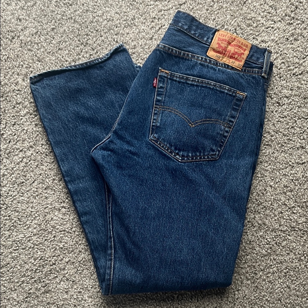 Levi's Men's Dark Blue Straight Jeans